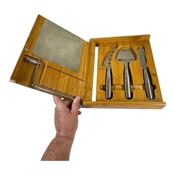 Legacy Picnic time cheese cutting board 3 stainless steel tools Oracle Bamboo - Picture 2 of 10